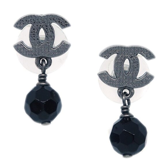 Chanel Dangle Piercing Earrings Silver - Picture 1 of 5